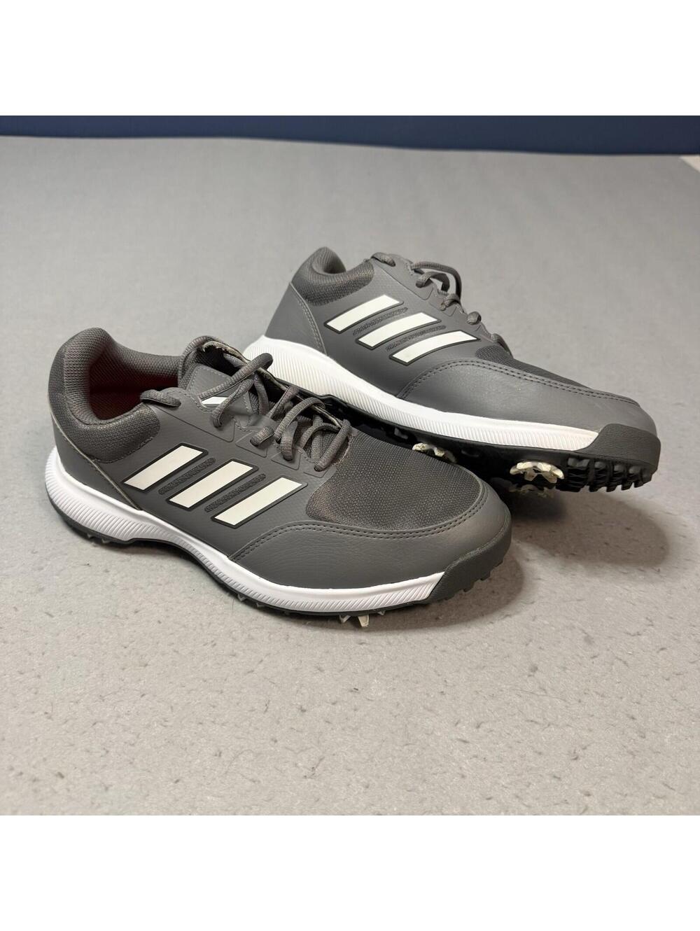 Adidas‎ Golf Shoes Men’s Size 8 Grey Spikeless Cleats Athletic Comfort